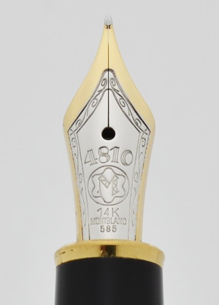 Montblanc Meisterstuck 144 - Black, Gold Plated Trim, 14k Fine Nib